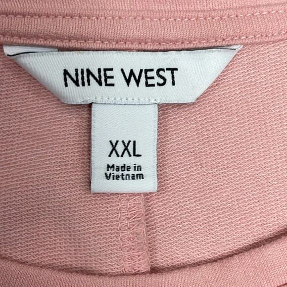 Nine West Knot Front Mini T-shirt Dress Pink XXL - Picture 11 of 15